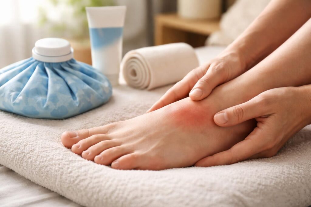 découvrez les gestes efficaces pour soulager rapidement la douleur causée par une bursite au pied et retrouver votre confort au quotidien.