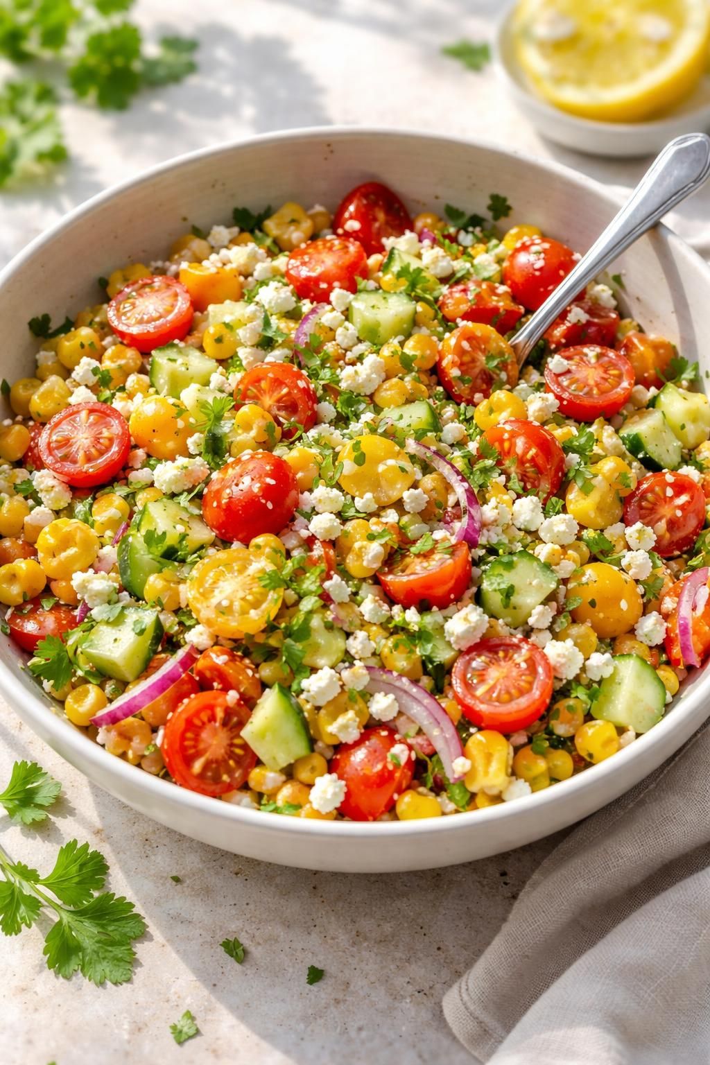 découvrez une recette simple et rapide de salade de maïs, parfaite pour une entrée fraîche et pleine de vitamines. astuces pour sublimer vos plats estivaux avec légèreté et saveurs.
