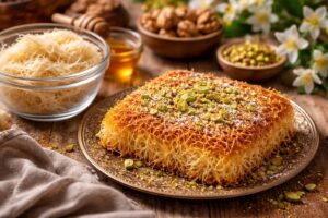 découvrez la pâte kadaif, l’ingrédient secret pour réaliser des desserts orientaux à la fois fondants et croustillants, et émerveillez vos papilles avec des saveurs authentiques.